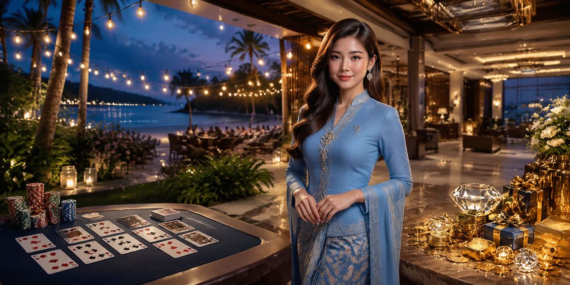 Pemain wanita berbaju kurung menikmati permainan rummy dalam talian di Langkawi