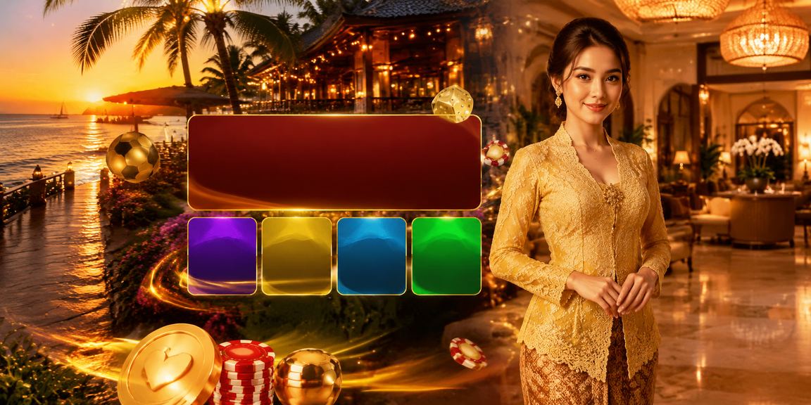 Pemain baccarat dalam pakaian kebaya moden di meja kasino dalam talian
